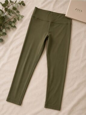 ZYIA Active High-Rise Olive Green Leggings